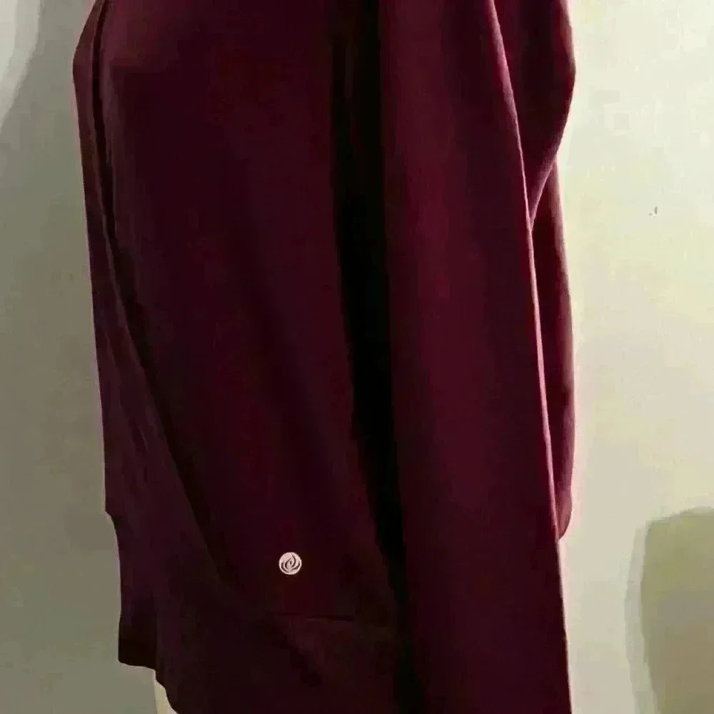 APANA Plum Dewdrop Wrap Long Sleeve Top Medium - Picture 4 of 8
